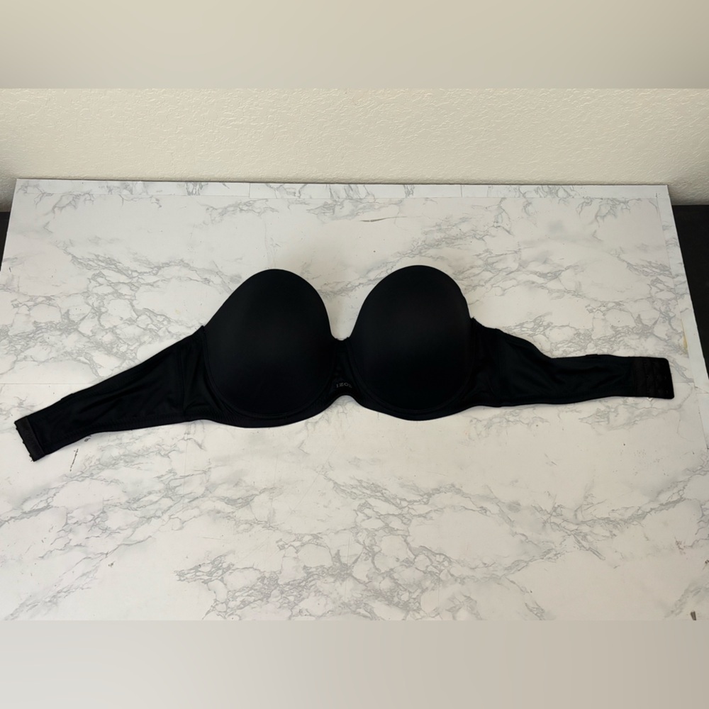 Izod Bra Size 42C Black Underwired Push-Up Adjustable Straps Logo Intimates A​